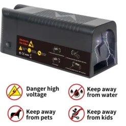 8000 High Voltage Electronic Rat Trap Killer Electric Control Zapper Rodent Pest