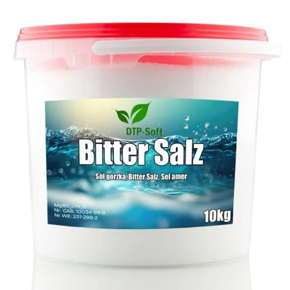 10 kg Epsom salt, grangødning, bladgødning, magnesium i en spand, 10 kg