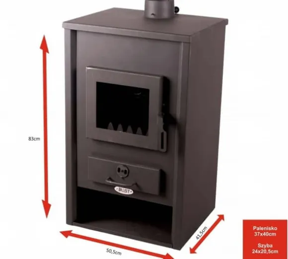 22 kW fritstående brændeovn med vandmantel til store hjem