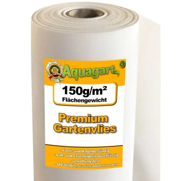 60 m² Havefleece Ukrudtsbekæmpelsesstof Ukrudtsforing Mulchstof 150 g/m² hvid 1 m bred
