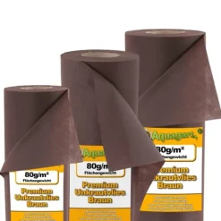 36 m² Havefleece Ukrudtsbekæmpelsesstof Mulchstof 80 g 1,8 m bred brun