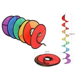 1,6 m Pride Rainbow spiral vind spinner telt flag dekoration