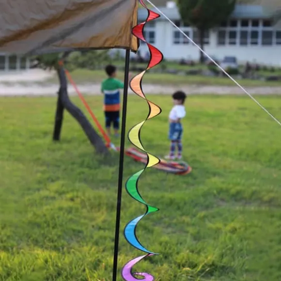 1,6 m Pride Rainbow spiral vind spinner telt flag dekoration