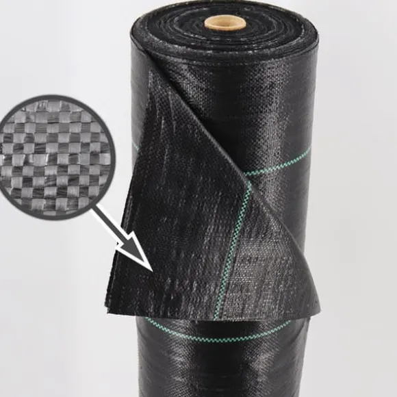 120 m² Ukrudtsbekæmpelsesmembran Ukrudtsforing Mulch liner 100 g 2 m bred