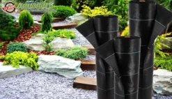 104 m² Ukrudtsbekæmpelsesmembran Ukrudtsforing Mulch liner 100 g 1 m bred Sort