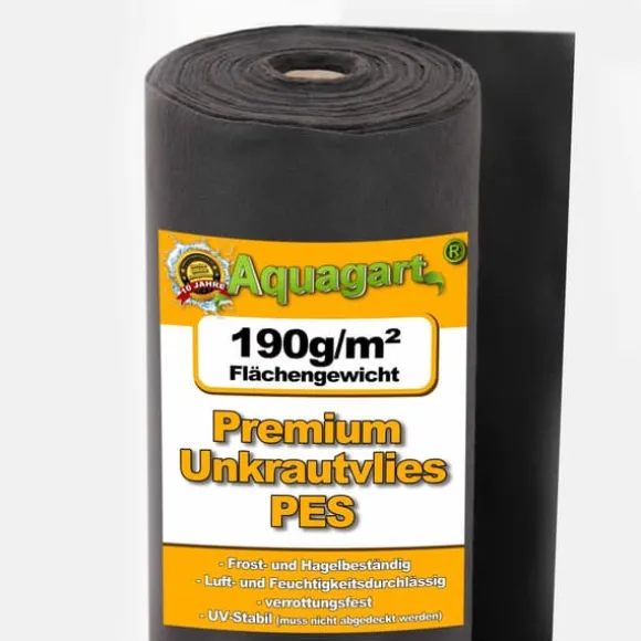 25 m² Ukrudtsbekæmpelsesstof Havefleece Mulchstof Ukrudtsbekæmpelsesmembran 190 g 1 m bred PES