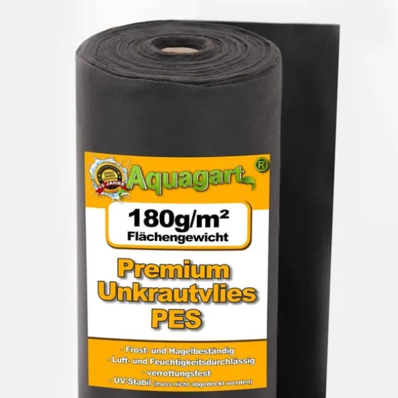 200 m² Ukrudtsbekæmpelsesstof Havefleece Mulchstof Fleece 180 g 2 m bred Premium kvalitet