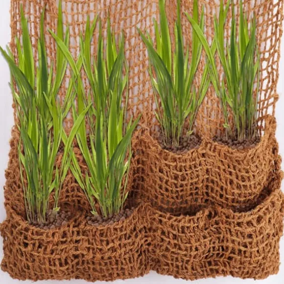 1 Plantepose Coir stof 8 Poser Bankmåtte Skråmåtte til Pond liner