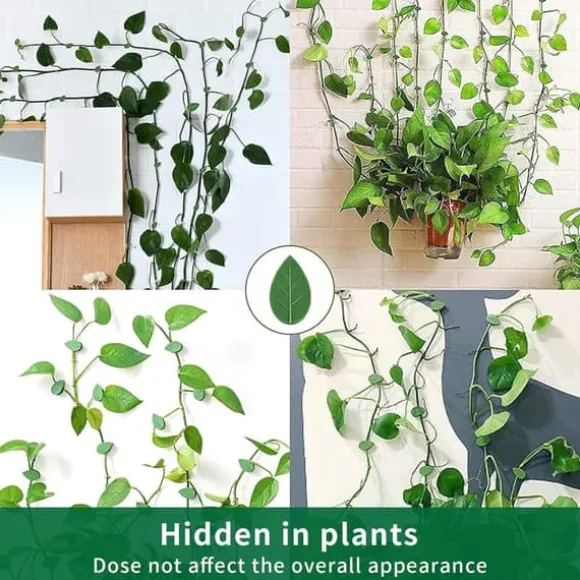 60 plantevægklemmer, klatrevægklemmer, usynlige vinklemmer, selvklæbende planteklemmer med krog, vinklemmer