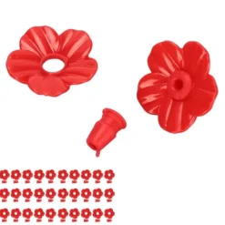 30 set Hummingbird Feeder Blommor Flerfärgad Unik utbytbar Hummingbird Bird Feeder Blomma Tillbehör Röd