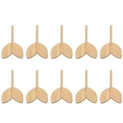 10 st Växtetiketter Bambu Material Lätt att skriva 1/8 i tjocklek Dekorativa trädgårdsmarkörer för trädgårdsmästare Bladform