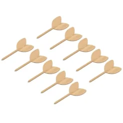 10 st Växtetiketter Bambu Material Lätt att skriva 1/8 i tjocklek Dekorativa trädgårdsmarkörer för trädgårdsmästare Bladform