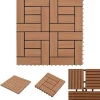 11 stk. Brune 30 x 30 cm dækningsfliser WPC 1 m2 - Gulve