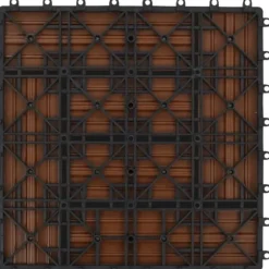 11 stk. Brune 30 x 30 cm dækningsfliser WPC 1 m2 - Gulve