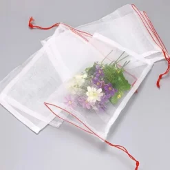 100 stk frugt cover taske, 30x20cm frugt cover taske, plante mesh taske, nylon have mesh taske,