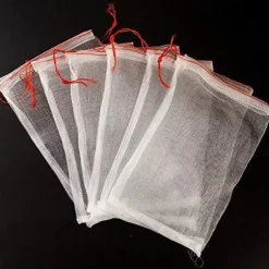 100 stk frugt cover taske, 30x20cm frugt cover taske, plante mesh taske, nylon have mesh taske,