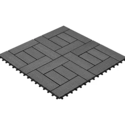 11 stk. Grå 30 x 30 cm kompositfliser WPC 1 m2 - - Home & Living