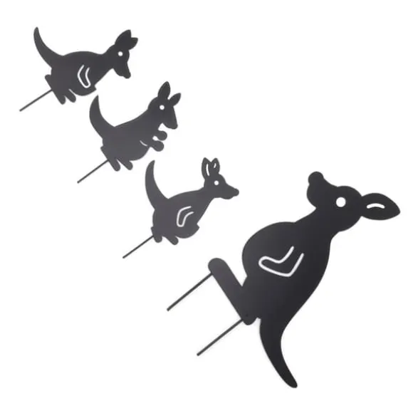 4 stk Jernkunst Dyredekoration Genial Multi Purpose Kangaroo Plugin Efterårsdekoration til gårdhave