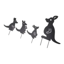 4 stk Jernkunst Dyredekoration Genial Multi Purpose Kangaroo Plugin Efterårsdekoration til gårdhave