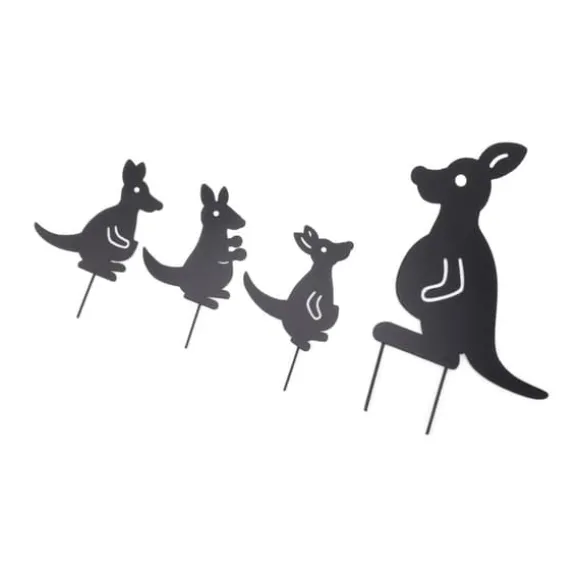 4 stk Jernkunst Dyredekoration Genial Multi Purpose Kangaroo Plugin Efterårsdekoration til gårdhave