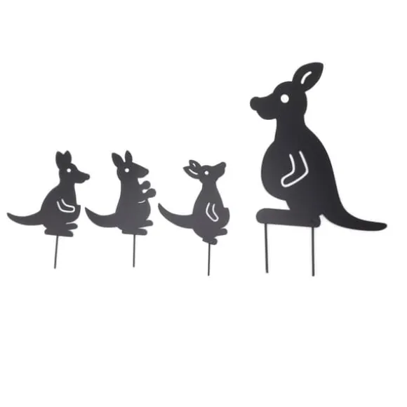 4 stk Jernkunst Dyredekoration Genial Multi Purpose Kangaroo Plugin Efterårsdekoration til gårdhave