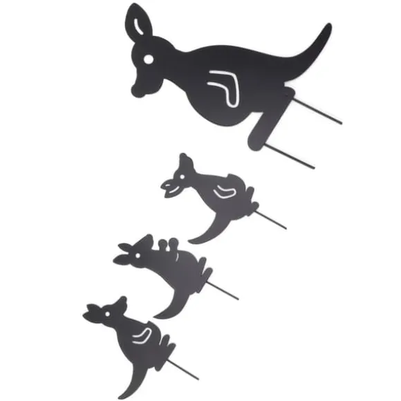 4 stk Jernkunst Dyredekoration Genial Multi Purpose Kangaroo Plugin Efterårsdekoration til gårdhave