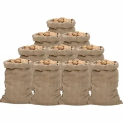 10 stk. jutesække 60x105 cm | 100% jute | 340 g/m2 | Multifunktionelle og økologiske