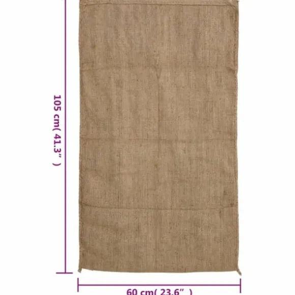 10 stk. jutesække 60x105 cm | 100% jute | 340 g/m2 | Multifunktionelle og økologiske
