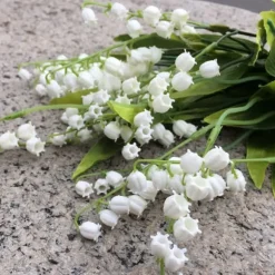 10 stk. kunstig liljekonval høj simulering falsk blomst til hjemmebryllupsdekoration