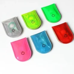 4 stk LED-lys Magnetiske Clips Sikkerhed Løbenat Campingaktiviteter - Orange