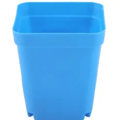 20 stk. mini moderne sukkulentplantepotter små plastikbeholdere, firkantede skrubbepotter (blå)