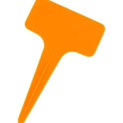 50 stk. orange plastik T-formede havemærker til planteskoler, havedekorationer, urtepotter, plantemærker
