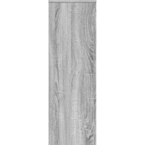 2 stk. robuste plantestativer i konstrueret træ | Farve: Grå sonoma-eg | Størrelse: 33x33x100 cm