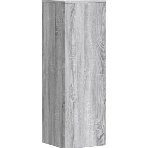 2 stk. robuste plantestativer i konstrueret træ | Farve: Grå sonoma-eg | Størrelse: 33x33x100 cm