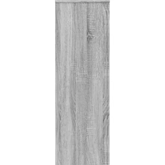 2 stk. robuste plantestativer i konstrueret træ | Farve: Grå sonoma-eg | Størrelse: 33x33x100 cm