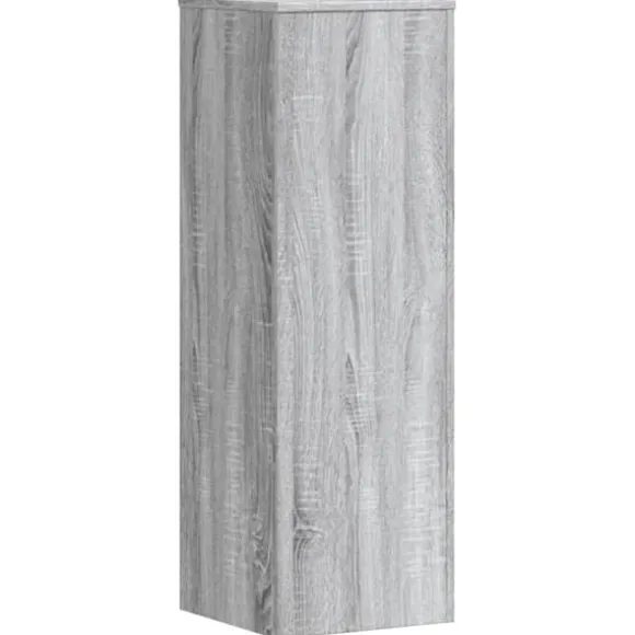 2 stk. robuste plantestativer i konstrueret træ | Farve: Grå sonoma-eg | Størrelse: 33x33x100 cm