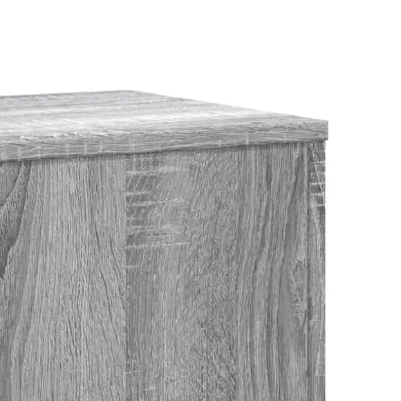 2 stk. robuste plantestativer i konstrueret træ | Farve: Grå sonoma-eg | Størrelse: 33x33x100 cm