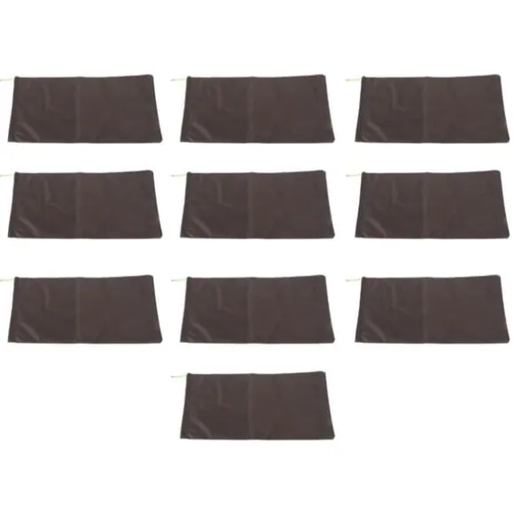 10 STK Sandløse Sandposer Snørebånd Flood Water Barriers Polyester 9,8x19,7in Dam Bag til Kælder Garage Anti Flood Coffee