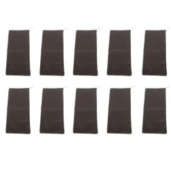 10 STK Sandløse Sandposer Snørebånd Flood Water Barriers Polyester 9,8x19,7in Dam Bag til Kælder Garage Anti Flood Coffee