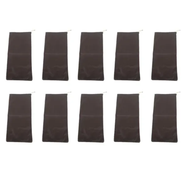10 STK Sandløse Sandposer Snørebånd Flood Water Barriers Polyester 9,8x19,7in Dam Bag til Kælder Garage Anti Flood Coffee