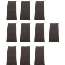 10 STK Sandløse Sandposer Snørebånd Flood Water Barriers Polyester 9,8x19,7in Dam Bag til Kælder Garage Anti Flood Coffee