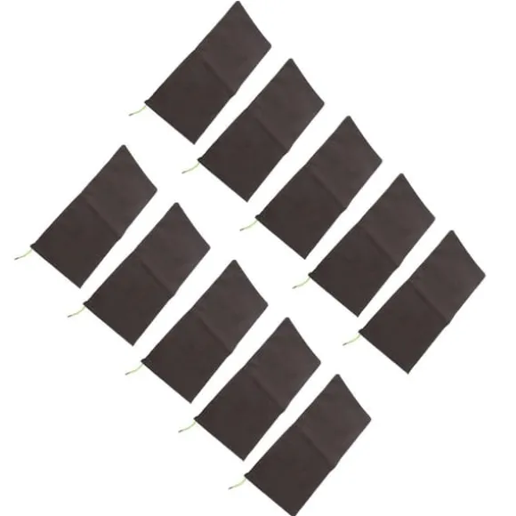 10 STK Sandløse Sandposer Snørebånd Flood Water Barriers Polyester 9,8x19,7in Dam Bag til Kælder Garage Anti Flood Coffee