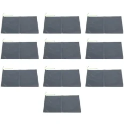 10 stk. sandløse sandsække med snøre, oversvømmelsesspærre i polyester, 9,8 x 19,7 tommer, dæmningspose til kældergarage, oversvømmelsessikret, grå