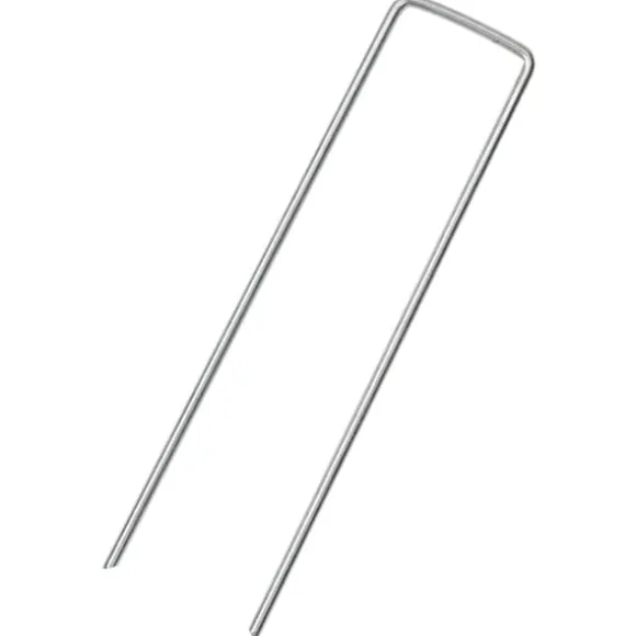 25 stk. U-facon jordpløkker - Galvaniseret stål | Størrelse: 15x3,5 cm