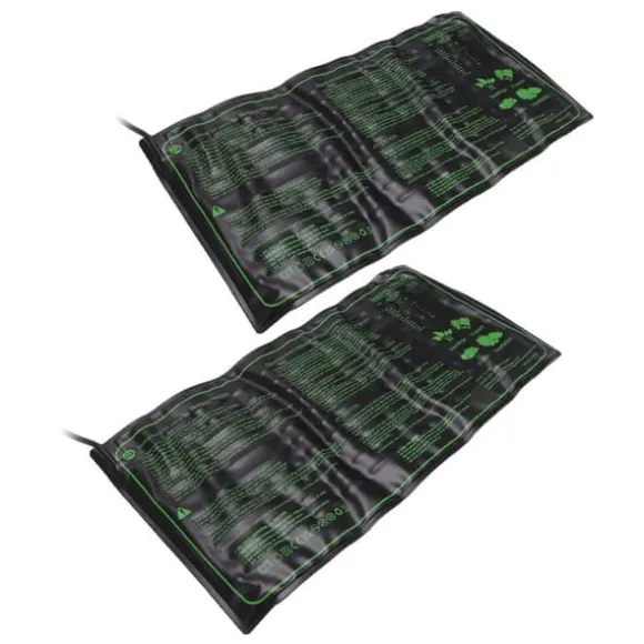 2 stk Vandtæt frøplante varmemåtte Plante frøspiring Vækst Konstant temperatur Pad EU-stik 220‑240V