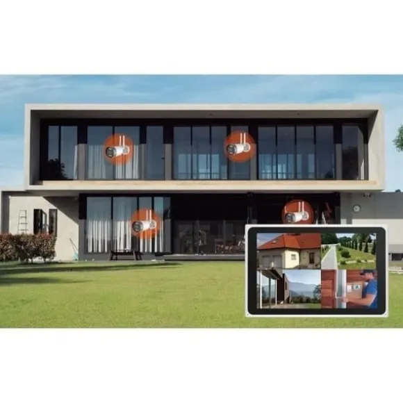2 Wi-Fi-kameraer + NVR-skærmsæt - LINK2HOME - 3MP, Smart Detection, 10,1 LCD-skærm
