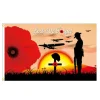 90 x 150 cm Remembrance Day Banner Flag til Hus Udendørs Flag Enkeltlags Polyester Banner