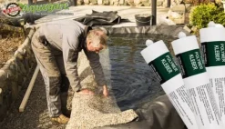 6 x klæbende bankmåtte Stone liner Slope måtte til Pond liner 290 ml Hvid