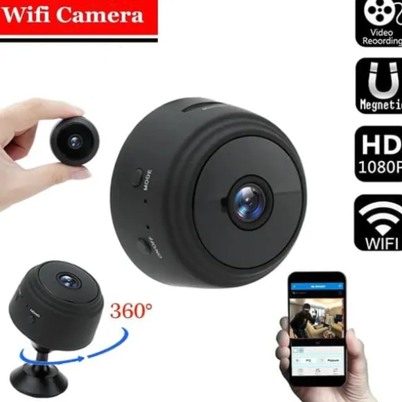 A9 WiFi Minikamera HD 1080p Trådløs Videooptager Lydoptager Sikkerhedsovervågningskamera Smart Home til Baby og Kæledyr (Farve: Sort)