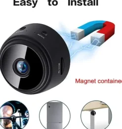 A9 WiFi Minikamera HD 1080p Trådløs Videooptager Lydoptager Sikkerhedsovervågningskamera Smart Home til Baby og Kæledyr (Farve: Sort)